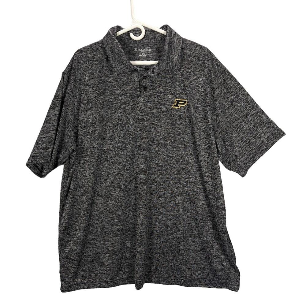 Purdue Boilermakers Shirt Mens 2XL Gray Dri Excel Golf Polo Office Work Preppy